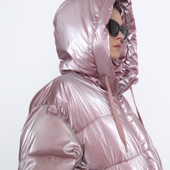 Zara Hooded Puffer Jacket NWT - Picture 7 of 14